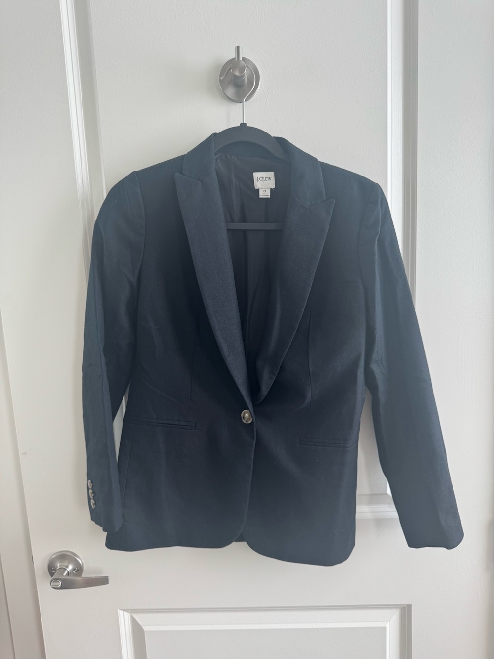 J. Crew Black Notch Lapel Single-Button Blazer